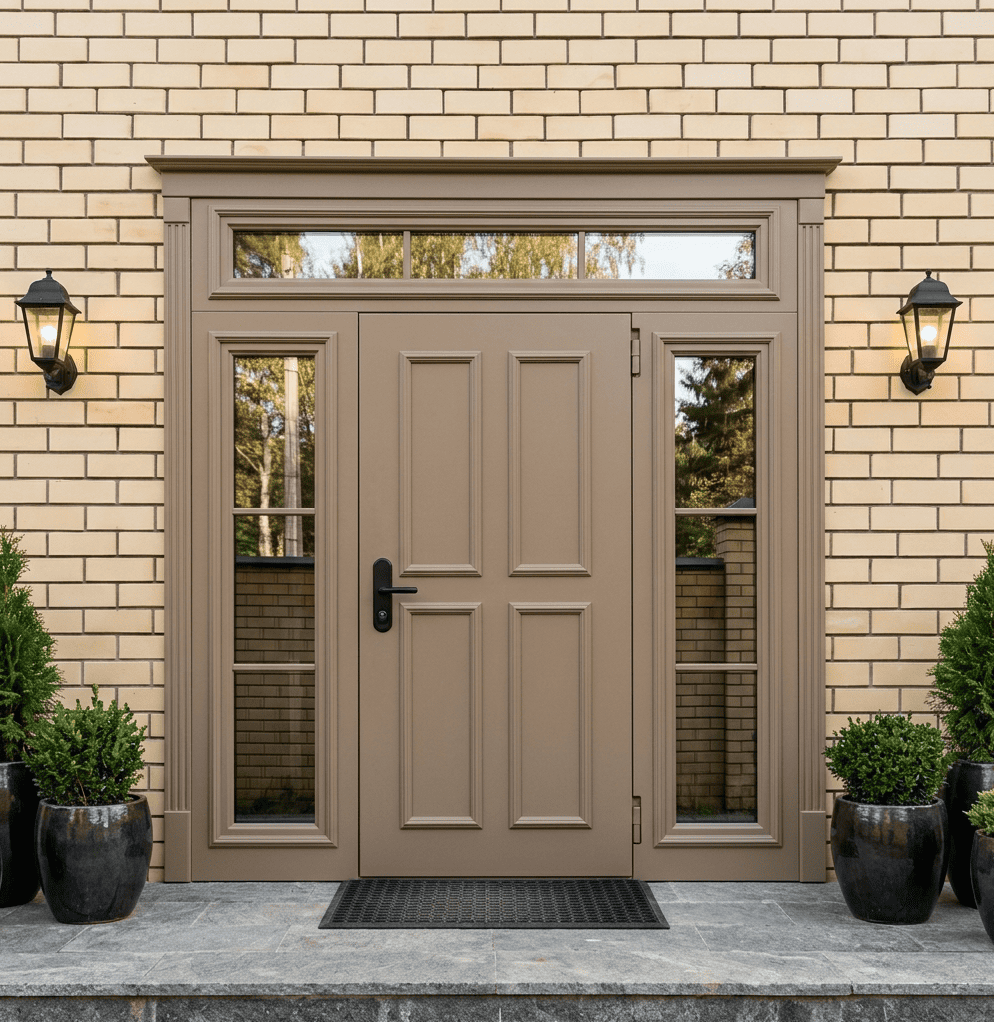 Нестандартная дверь в коттедж с терморазрывом